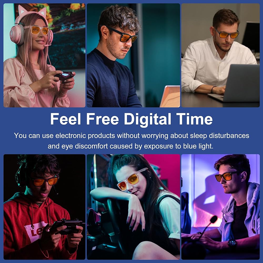 Joahis Programmer Glasses: Blue Light Blocking Amber Lens for Enhanced Focus